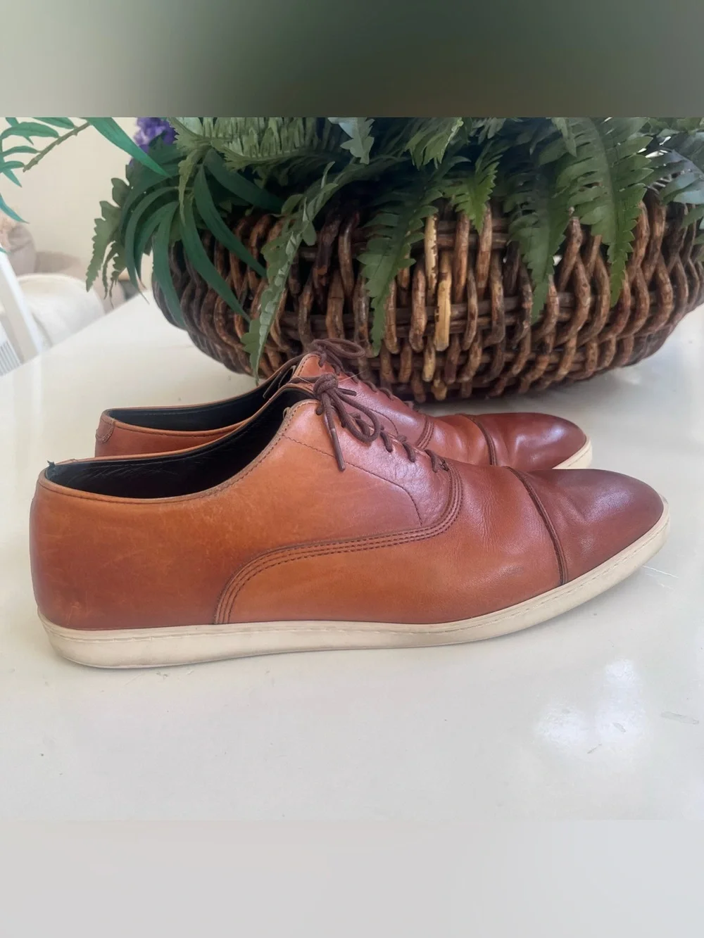 Allen Edmonds Park Avenue Sz 10D Cap Toe Casual Dress Shoe Sneaker Brown Leather